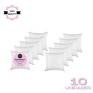 Kit 10 Refil Enchimento 40x40 Almofada Fibra Siliconada 250g