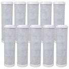 Kit 10 Refil Filtro 9.3/4 Carbon Block 24 Horas Filtros Cor Branco