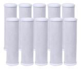 Kit 10 Refil Filtro Carvão Ativado Aquablock 9 3/4'' 5 Micras