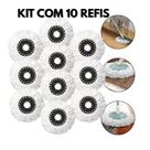 Kit 10 Refil para Mop Giratório 360 Esfregão Microfibra Universal 16cm Diâmetro Macio Absorvente Econômico e Sustentável Kit 10 Refil para Mop Giratório 360 Esfregão Microfibra Universal 16cm Diâmetro Macio Absorvente Econômico e Sustentável