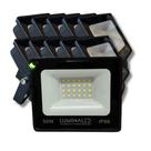 Kit 10 Refletor 50w Bivolt Holofote Carcaça Preto Reflexiva Reforçado Interno e Externo Kit 10 Refletor 50w Bivolt Holofote Carcaça Preto Reflexiva Reforçado Interno e Externo