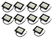 Kit 10 Refletores led IP65 50W 3000k quente LUMANTI