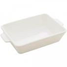 Kit 10 Refratários 23,5x5cm Travessa Porcelana Branca com Alça Funda Lyor Basic