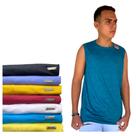 kit 10 regatas masculino Adulto Lisa Confortável Básica Fitness