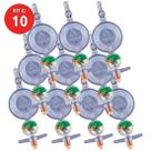 Kit 10 Registro Gás Regulador Botijão 504/1 1KG/H Aliança