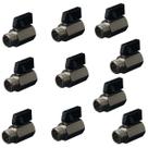 KIT 10 Registro Válvula Esfera Mini 1/4'' Macho X Fêmea BSP - VEM BR 02