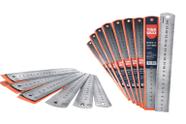 Kit 10 Réguas Aço Inox 30cm Alta Precisão Escola Escritório