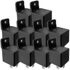 Kit 10 Relé 5 Terminais Reversor com suporte corrente 40/10A Universal 12v