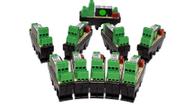 Kit 10 rele acoplador interface borne rele duplo 2 contatos reversíveis 24vdc.ac 8a mini rele automacao arduino smart comando contator tecnofinger