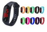 Kit 10 Relógios Digital Pulseira Silicone Led Slim Unissex Esportivo