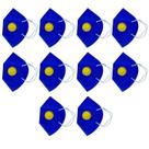 Kit 10 Respiradores PFF2 Com Válvula Azul Elástico Orelha Super Safety CA 44595 Kit 10 Respiradores PFF2 Com Válvula Azul Elástico Orelha Super Safety CA 44595