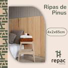 Kit 10 Ripas de Pinus Aparelhado 4x2x65cm Madeira para Móveis e DIY