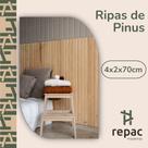 Kit 10 Ripas de Pinus Aparelhado 4x2x70cm Artesanato Marcenária e Decoração