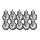Kit 10 Rodízios Parafuso Fixo s/ Trava p Móveis 5Pol BP 75Kg Kit 10 Rodízios Parafuso Fixo s/ Trava p Móveis 5Pol BP 75Kg