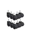 Kit 10 Rodízios Universais Preto Alta Resistência Qualidade