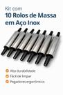 Kit 10 Rolo para Massa Inox Color 35 cm Michelon