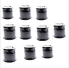 KIT 10 Rolos de Fio de Camurça Preto - 1000 Metros