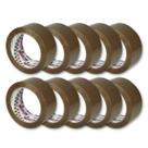 Kit 10 rolos de fita adesiva marrom Fit-Pel 48mm x 45m