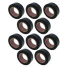 Kit 10 Rolos Fita Isolante Adesiva Preta Antichama 10m 19mm