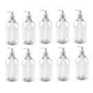 Kit 10 Saboneteira Plástica P/ Álcool Gel Pump 1 Litro