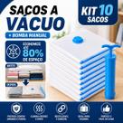 Kit 10 Saco À Vacuo 50x60cm Organização Otimização De Espaço Na Mala De Bordo Guarda Roupas Porta Malas Bagageiro
