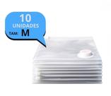 Kit 10 Saco A Vácuo Médio Organizador de Mala Viagem 80x60 Guarda Roupa