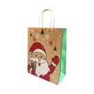 Kit 10 Sacola Santa Claus Presente De Natal 20x15x25cm