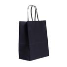 Kit 10 Sacolas De Papel Kraft Presente Preta 17,5x8,5x21,5cm
