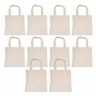 Kit 10 Sacolas Ecobag Supermecado Feira Livre Algodão Cru Artesanato 37x37cm Reutilizável Sustentável