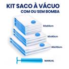Kit 10 Sacos a Vácuo ENGARB diversos tamanhos com Bomba Manual Inclusa Organizador a Vácuo para Roupas Edredons e Viagem