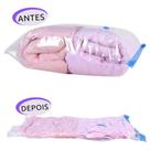 Kit 10 Sacos de roupa a Vácuo Hermético 50x60cm Edredom Toalhas Roupas Viagem