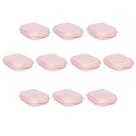 Kit 10 Sanduicheira Porta Lanche Plástica Rosa Plasvale
