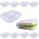Kit 10 Sanduicheiras Para Pão De Forma Lanche Recreio Viagens