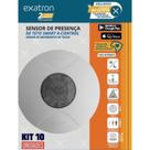 Kit 10 Sensor De Presença Teto 360 Embutir/sobrepor Exatron Kit 10 Sensor De Presença Teto 360 Embutir/sobrepor Exatron
