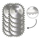 Kit 10 Serras Circular ECO Wídea Dentes de Metal Duro e Resistente 110mm x 20mm Alto Rendimento para Madeira 24 Dentes