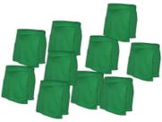 Kit 10 Short Saia Juvenil Helanca Verde Bandeira