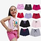 Kit 10 Shorts Sortidos Bermuda Infantil Juvenil Moletinho Menina Tamanho 4 ao 14