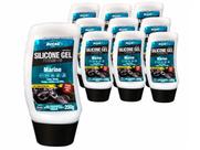Kit 10 Silicone Gel Painel Bucas Perfumado Marine 200g Limpa Hidrata Protege