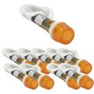 Kit 10 sinaleiro 9mm olho de boi amarelo bivolt