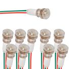 Kit 10 sinaleiro 9mm olho de boi branco 220v lukma