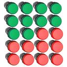 Kit 10 sinaleiro led ad22 22mm 220v stark vermelho e verde