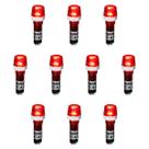 Kit 10 Sinaleiros Iluminado 9mm CCA-24R LED 24Vcc / Vca Sibratec - Vermelho Kit 10 Sinaleiros Iluminado 9mm CCA-24R LED 24Vcc / Vca Sibratec - Vermelho