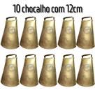 kit 10 Sino de latão Sincerro Cabras Bode Cabritos Bezerros Garrotes Boi Vaca 12cm