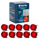 Kit 10 Sirene Piezo 6 Tons Com Led Vermelho 12v Marcha Ré Top Universal - Tech One