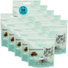 Kit 10 Snacks Hana Healthy Life Cat Sensations P/ Gatos Adultos - 60g