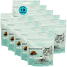 Kit 10 Snacks Hana Healthy Life Cat Sensations Para Gatos Adultos 60g
