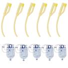Kit 10 sondas foley e 5 bolsas urina sistema fechado 2L