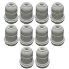 Kit 10 soquete e-27 abajur plastico branco
