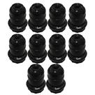 Kit 10 soquete e-27 abajur plastico preto