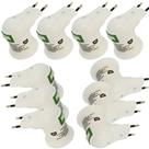 Kit 10 Soquetes Adaptadores E27 com Botão Liga/Desliga Bivolt 127/220V Padrão Brasileiro